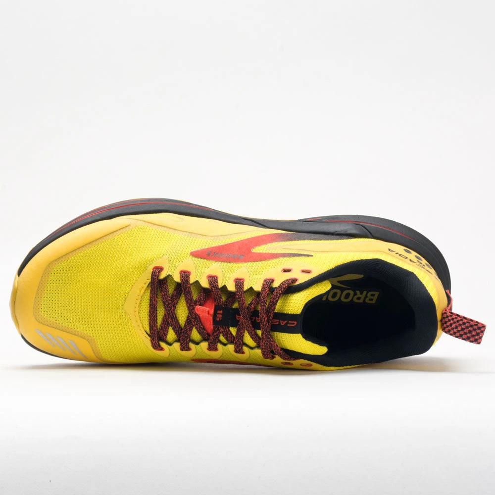 Brooks Cascadia 16 Men's Yellow/Black/Grenadine 5 Brooks Cascadia 16 Men's Yellow/Black/Grenadine - Image 3