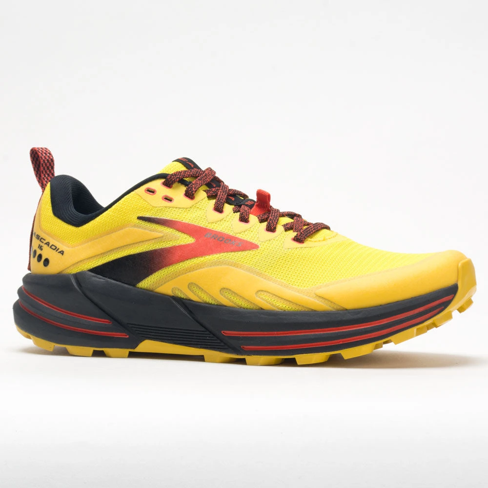 Brooks Cascadia 16 Men's Yellow/Black/Grenadine 7 Brooks Cascadia 16 Men's Yellow/Black/Grenadine - Image 5