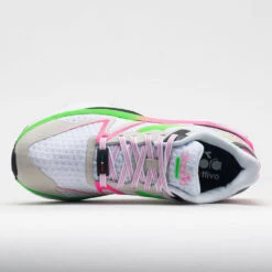 Diadora Atomo V7000 Women's White/Green Fluo/Pink Fluo -Urban Stride Shop 049498 2