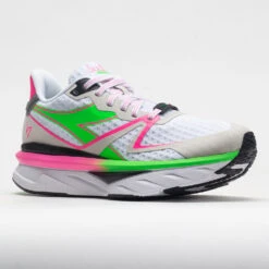 Diadora Atomo V7000 Women's White/Green Fluo/Pink Fluo -Urban Stride Shop 049498 5