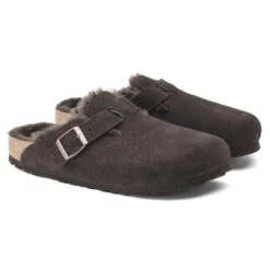 Birkenstock Boston Shearling Suede Leather -Urban Stride Shop 1020529 pair