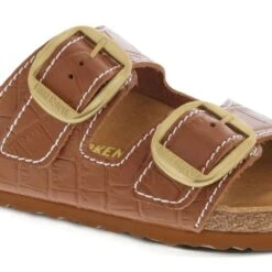 Birkenstock Arizona Big Buckle Embossed Natural Leather Cognac -Urban Stride Shop 1023766 detail 1
