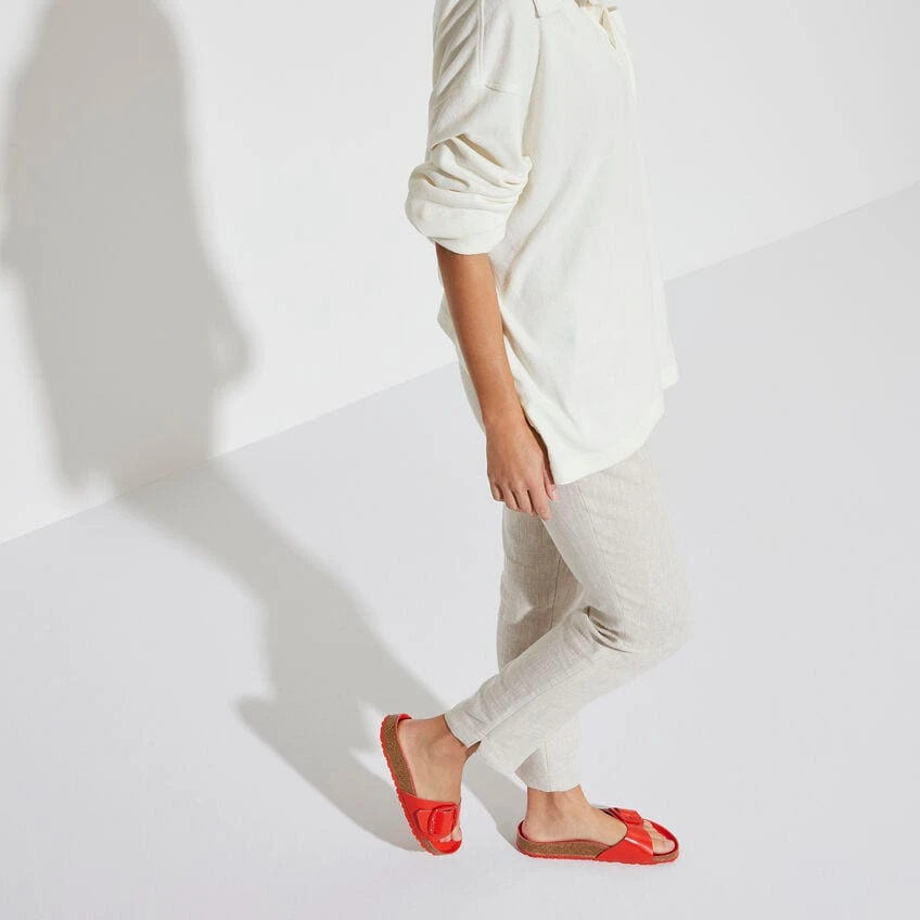 Birkenstock Madrid Big Buckle Natural Leather Patent 5 Birkenstock Madrid Big Buckle Natural Leather Patent - Image 3