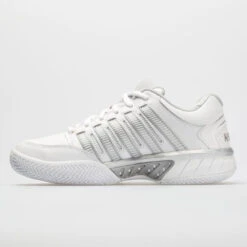 K-Swiss Hypercourt Express Leather Women's White/Silver/Glacier Gray -Urban Stride Shop 113359 1
