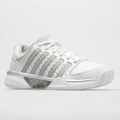 K-Swiss Hypercourt Express Leather Women's White/Silver/Glacier Gray -Urban Stride Shop 113359 5