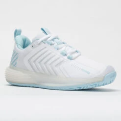 K-Swiss Ultrashot 3 Women's White/Blue Glow -Urban Stride Shop 116123 5