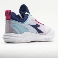 Diadora Speed Blushield Fly 4+ Clay Women's White/Blueprint/Pink -Urban Stride Shop 117030 6