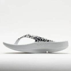 OOFOS OOlala Limited Women's White/Black Leopard -Urban Stride Shop 570571 2